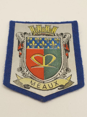 Abzeichen Stadt Meaux Konturen Blau 
