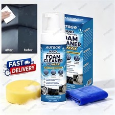 Deep Clean Nano Foam Cleaner Spray for Car Interior Removes Dirt No Water Needed