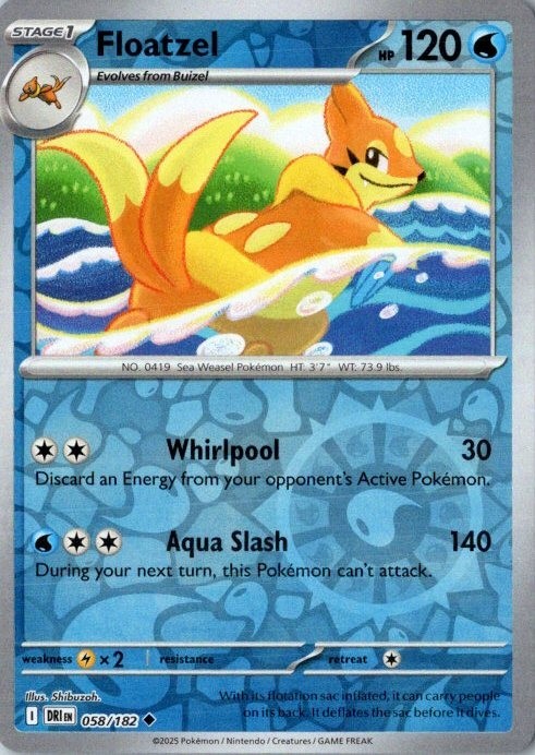 Floatzel 058/182 Reverse Holo