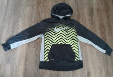 Nike Therma Fit Boys Pullover Hoodie L 14 Black Green Gray
