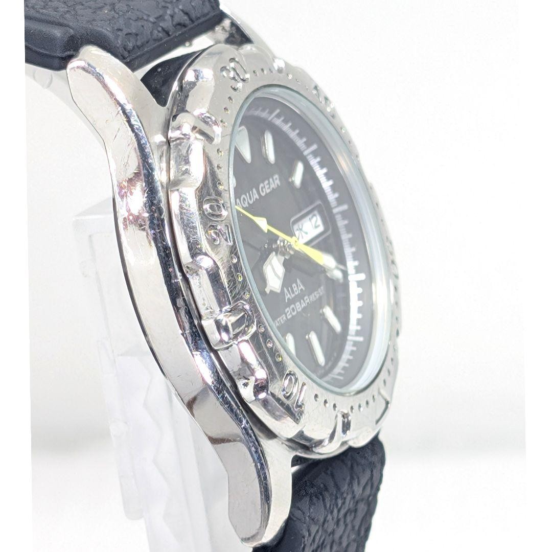 SEIKO AQUAGEAR メンズ 電池ベルト交換済み可動品V-83 Seiko Aquagear V-83 Vintage Men's Dive Watch Used Waterproof
