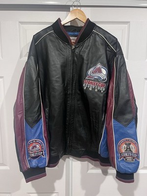 Colorado Avalanche NHL 2001 Stanley Cup Champions Mens Leather