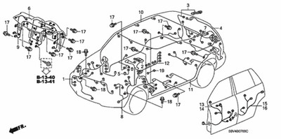 Genuine Honda Wire Interior (Include Feeder) 32155-S9V-A12