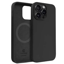 Crong Coque pour Apple iPhone 16 Pro  en Silicone Souple Antichocs Noir