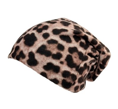 Damen Beanie Mütze Slouch  LEO Trend leicht & weich Wintermütze