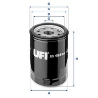 Ufi ÖLfilter 23.196.00 Anschraubfilter FüR Autobianchi Fiat Lancia CitroËN Punto