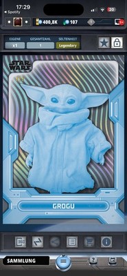 Topps Star Wars Card Trader SWCT Digital Legendary  Grogu  1cc Printing Plate