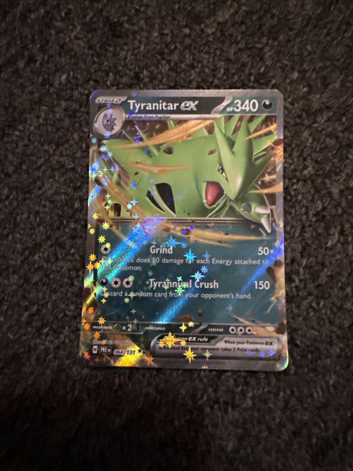 Tyranitar Ex 64/131 Pokémon TCG S&V Prismatic Evolutions Double Rare Holo NM