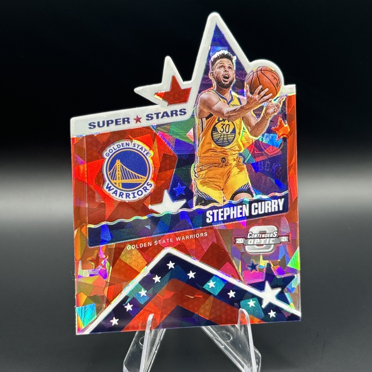 Stephen Curry 2020-21 Panini Contenders Optic Superstars Die Cut