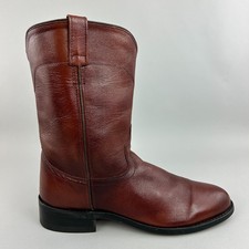 Old West Stiefel Herren Gr. UK9 Braun Leder Western Cowboy Workwear Roper SRM4017