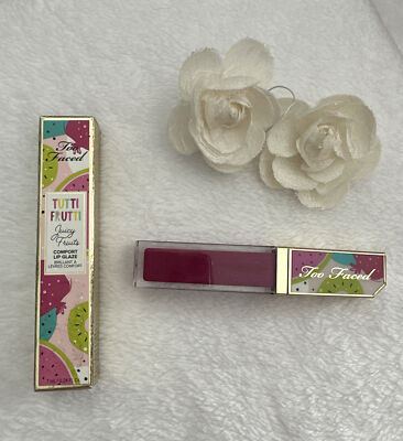 Too Faced Tutti Frutti Juicy Fruit Comfort Lip Glaze ~ Fruit Punch ~ NIB