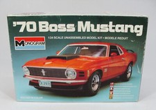 VINTAGE 1981 ISSUE MONOGRAM 1970 BOSS MUSTANG 1/24 MODEL KIT UNBUILT OPEN BOX