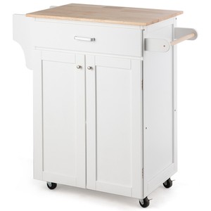 Rolling Kitchen Island Utility Kitchen Cart Home Cabinet W Spice