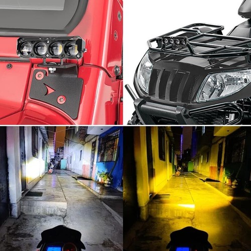 2X 5"inch LED Work Light Bar Driving Fog Lamp Spot DRL Offroad SUV Yellow+White - Picture 12 of 12