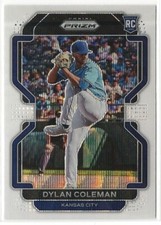 2022 Panini Prizm Dylan Coleman #55 White Wave Rookie Kansas City Royals
