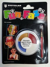Makeup Kits Kryolan Fun Faze Washable 4 Color Wheel W/ Brush Halloween Makeup