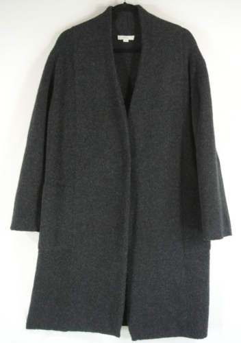 NEW VINCE Merino Wool Blend V-neck Cardigan in Charcoal - Size S #S6214 - Picture 1 of 6
