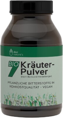 BIO Sieben Kräuter-Pulver 150g, Braunglas Heidelberger, Rohkost G & L Doc