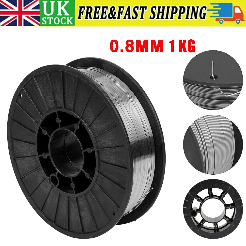 1KG 0.8mm Gasless Mild Steel Mig Welding Wire Reel Spool Roll Flux