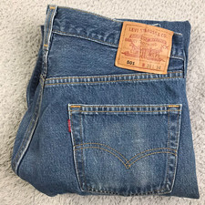 Levis 501 XX Jeans Mens 36 35x33 Distressed Button Fly Blue Denim Vintage Y2K