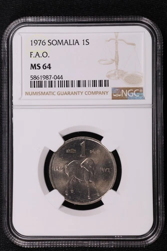 1976 Somalia 1 Shilling FAO - NGC MS 64