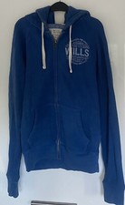 Jack Wills Blue Hoodie with Full Zip - Size UK 8