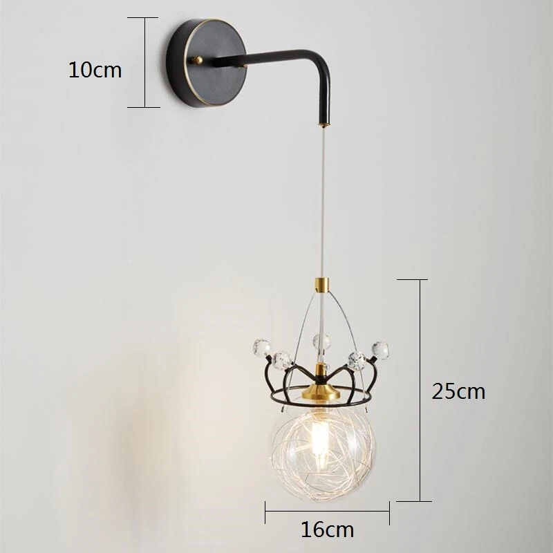 Bedroom Wall Lights Home Wall Lamp Hallway Glass Wall Lighting Hotel Wall Sconce - Image 2 of 4