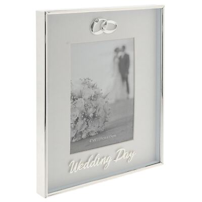 Shudehill Giftware moderner Spiegel 4x6 Rahmen - verlobt, Hochzeit, Taufe