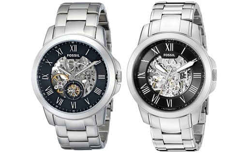 Fossil Men39s Grant Automatic Skeleton Dial Stainless Watch  Multiple Variations