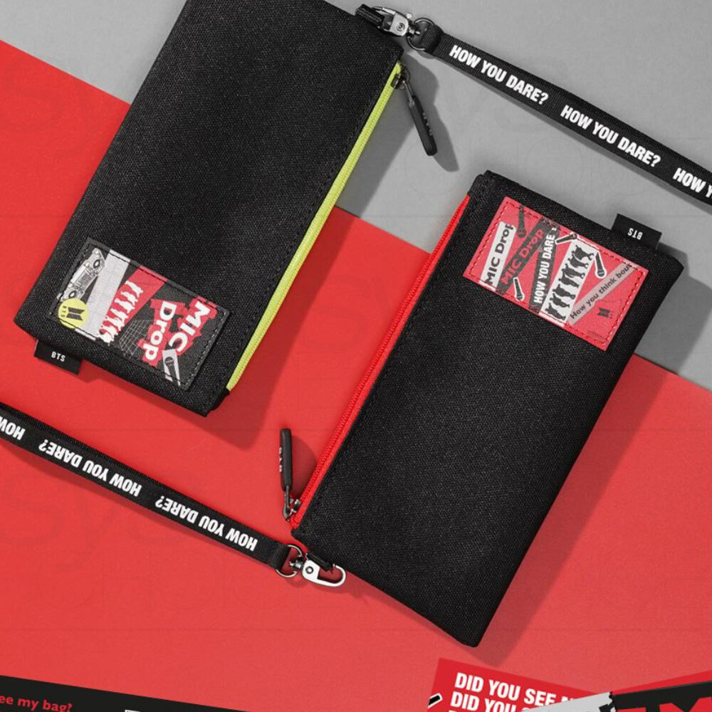 BTS Official Authentic Goods MD MIC Drop Cable Patch Pouch +