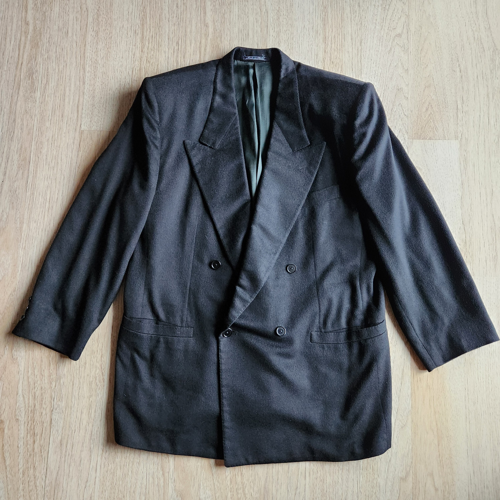 Gianni Versace Couture Made in Italy Doublebraested Sport Coat Black Chest 48" thumbnail 2