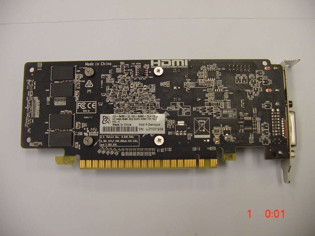XFX HD-545X-CL 5450 650M DDR3 2GB VIDEO Graphics CARD Low Profile