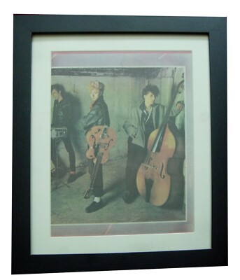 STRAY CATS+PHOTO+PICTURE+POSTER+AD+RARE ORIGINAL 1981+FRAMED+FAST WORLD SHIP