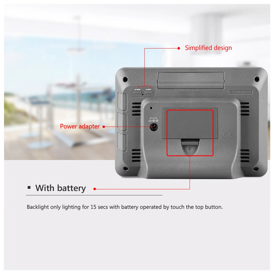 Color Weather Station Indoor/Outdoor Wireless Temperature Humidity Barometer - Image 3 of 4