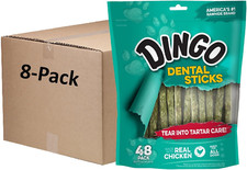 Tartar and Breath Dental Sticks for All Dogs, 48-Count Pack of 8 