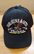 2nd Amendment Baseball Cap, Black, God Guns  Guts - 3914