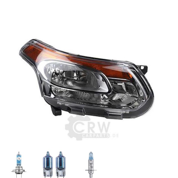 Halogen Scheinwerfer Rechts H7 FüR CitroëN C3 Picasso Inklusive Lampen-image