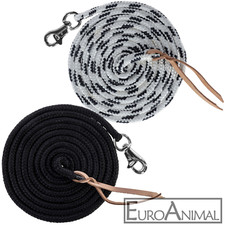 Western-Führstrick Bodenarbeitsseil 4m Rope Ranger Lederklatsche und Bullsnap