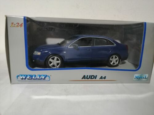 Audi A4 sedan blue 1/24 1 24 WELLY §§ - Imagen 1 de 1