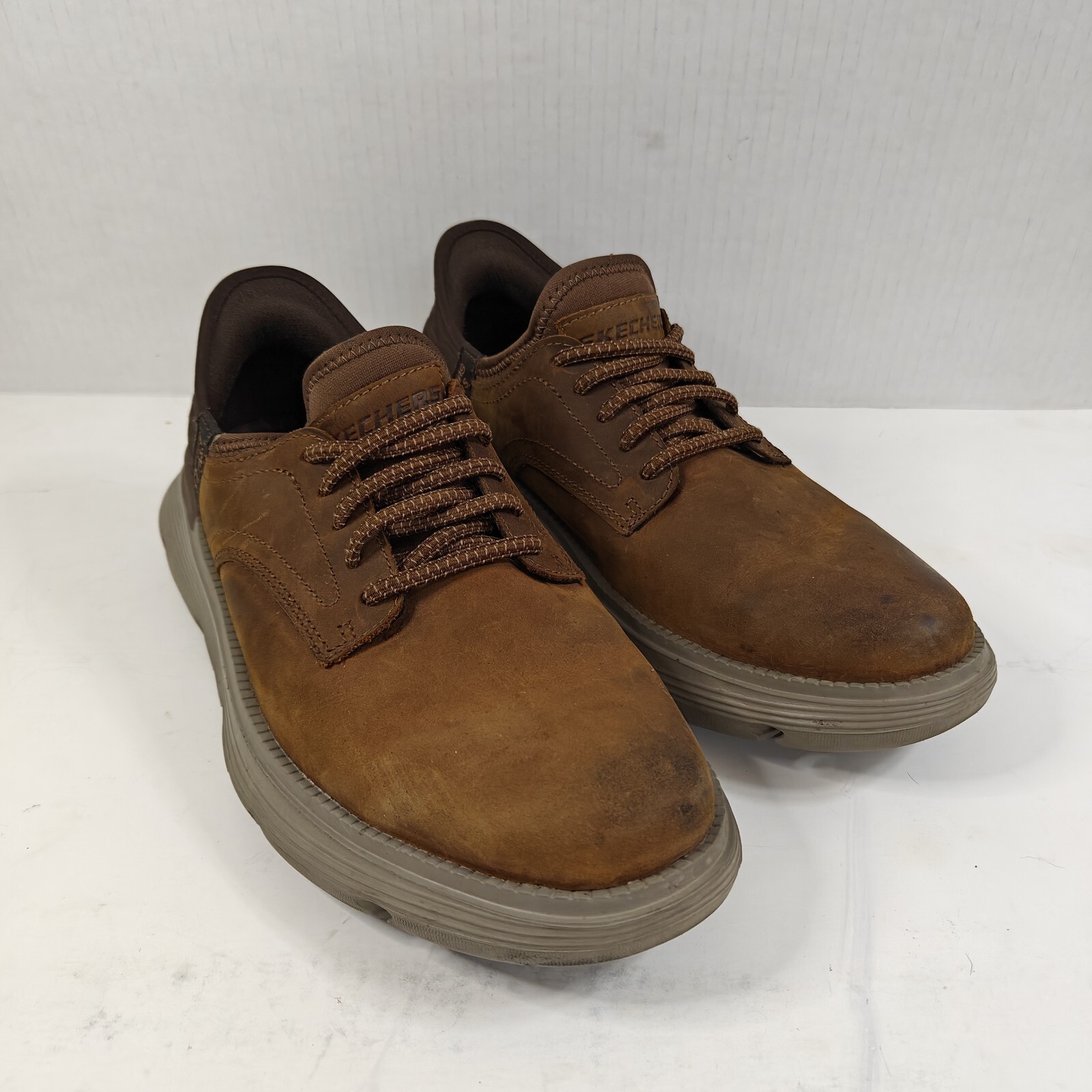 Skechers Garza Gervin Mens Wide Fit Slip Ins Hands Free Shoes