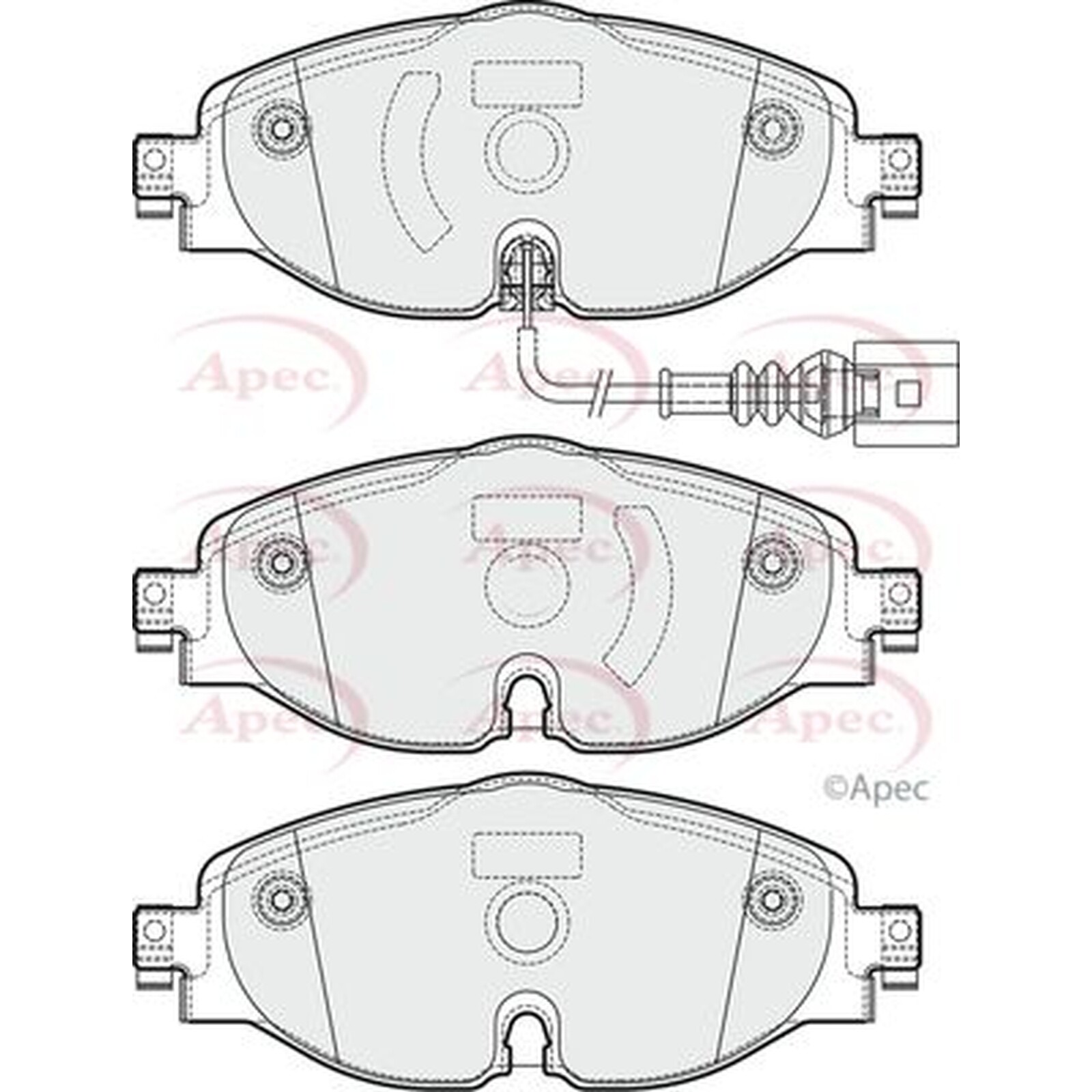 Apec Brake Pads With Bolts PAD1902 - Built to OE Specifications & Quality