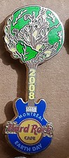 MONTREAL CANADA EARTH DAY 2008 PLANET GLOBE TREE BLUE GUITAR Hard Rock Cafe PIN