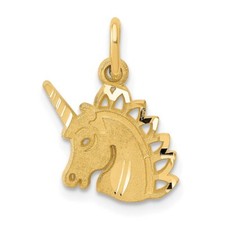 14k Yellow Gold Unicorn Charm Pendant 0.72gm L-16mm, W-13mm