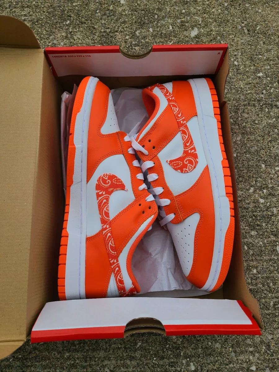 Nike Dunk Low Paisley Pack Orange Size 10w (8.5 Men) Ready To Ship!