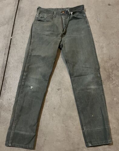 Vintage 1950’s LEE 101 Green Denim Zipper Jeans W… - image 1