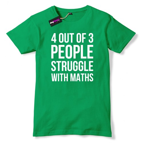 4 Out Of 3 People Struggle With Maths Mens Funny Geek T-Shirt - Picture 3 of 7
