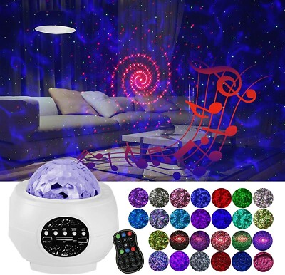 STERNENNACHT OZEANWELLE PROJEKTORLAMPE DISCO KUGEL BÜHNENLICHT BLUETOOTH LAUTSPRECHER