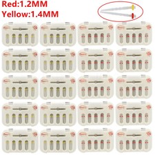 Dental Fiber Post Resin Screw Thread Quartz Drills Yellow/Red Lots 1.2/1.4mm
