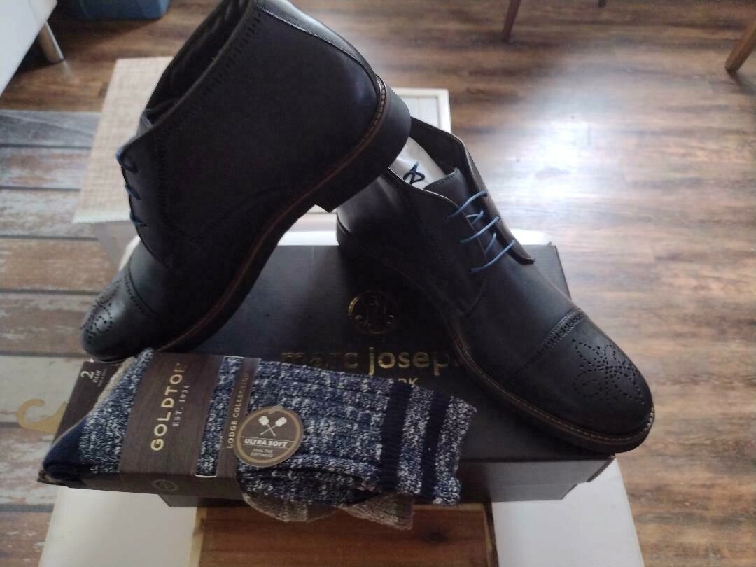 Marc Joseph Navy Mens dress size 11.5 Marc Joseph New York Mens Hands Free Slip On Casual Dress  main image 4