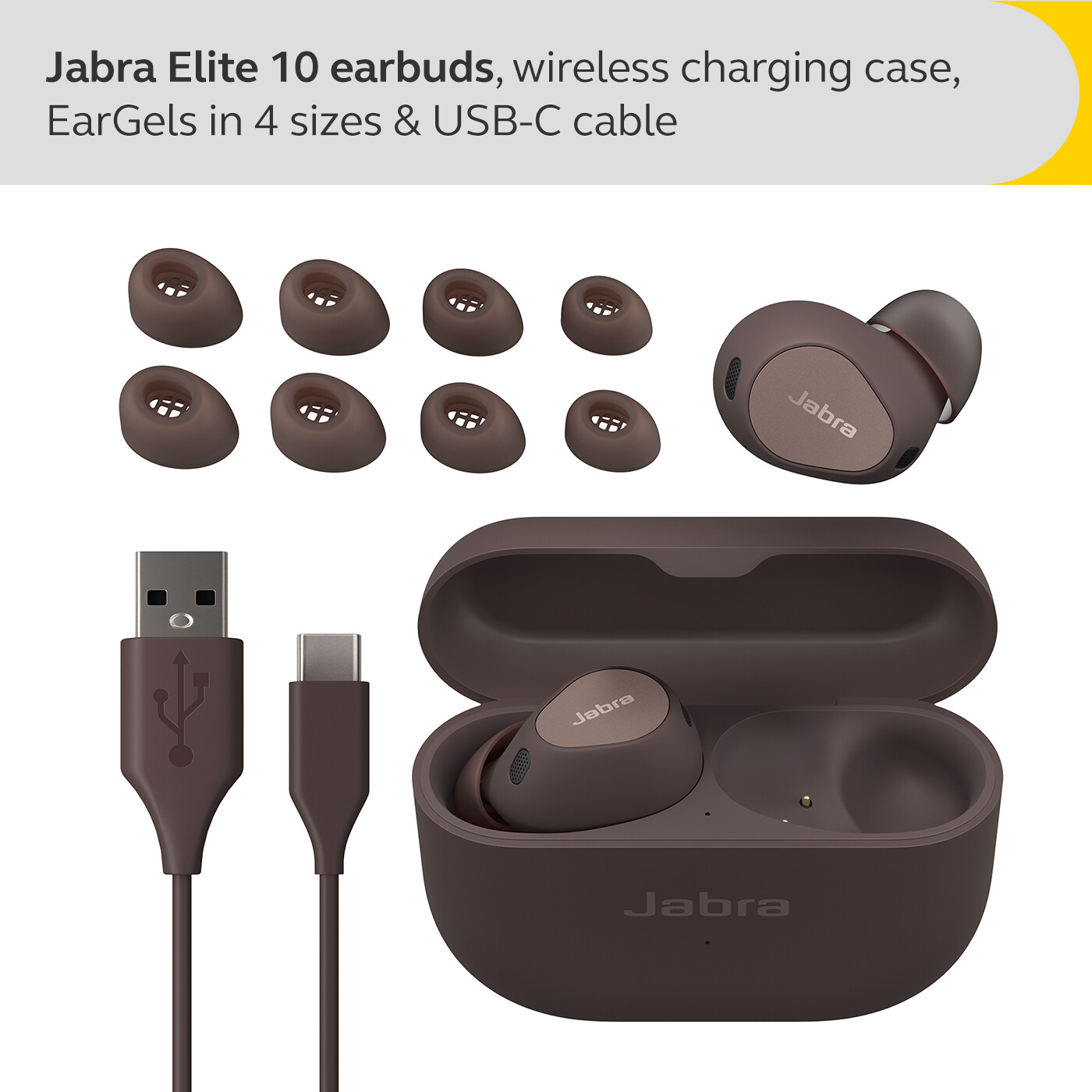 Jabra Elite 10 - Cocoa True Wireless Earbuds  NEW